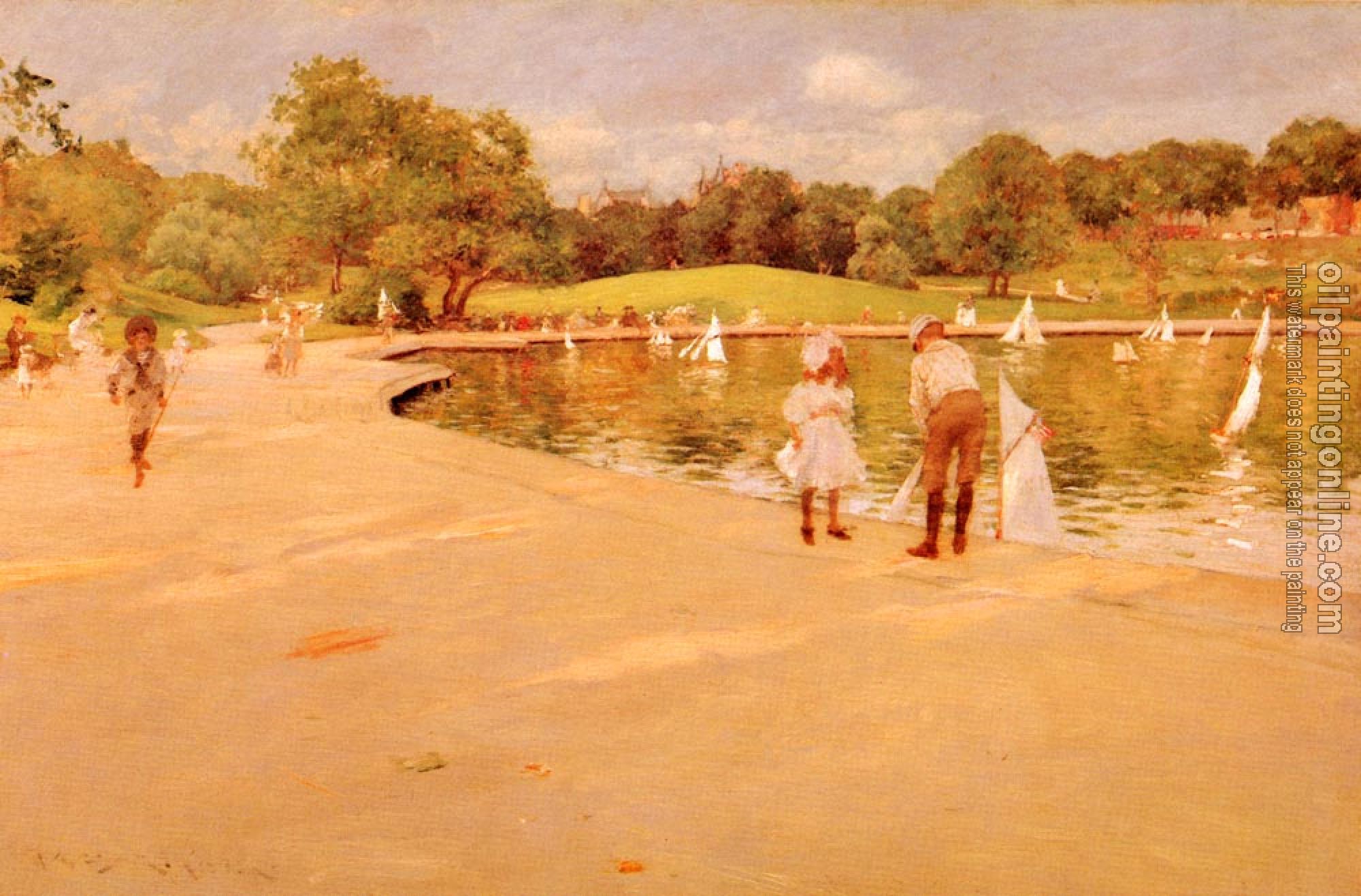 Chase, William Merritt - Lilliputian Boat-Lake